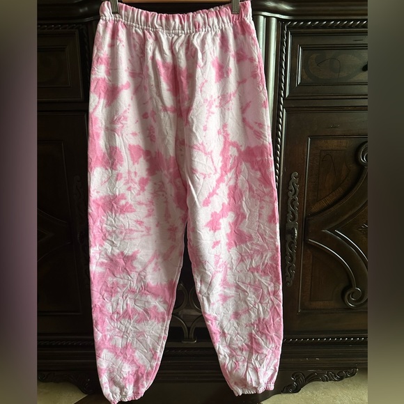 Pink Tie Dye Jerzees sweatpants unisex size S - Picture 5 of 6
